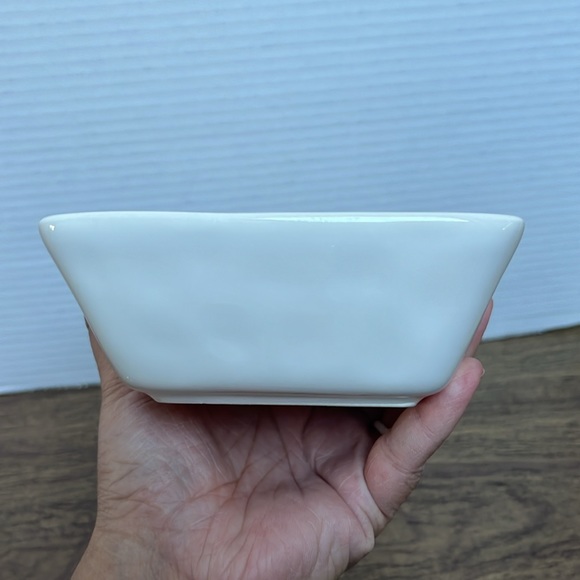 Rae Dunn Desk Organizer Notebook and Note Divided Dish White Dimples - Picture 10 of 15